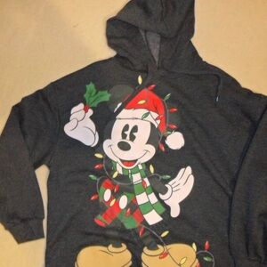 Mickey mouse Disney Fleece Christmas Hoodie Juniors Women’s top New